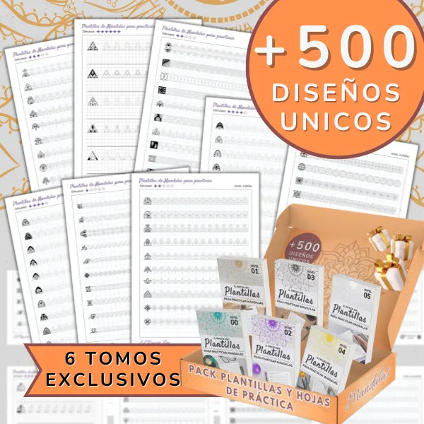 Pack de Plantillas y Hojas de Práctica de Mandalas + 9 Bonos🎁